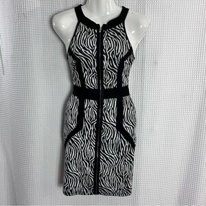 Uptown ladies Black and White Zebra Print Dress size medium